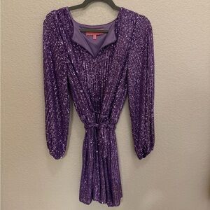 Purple sequin dress